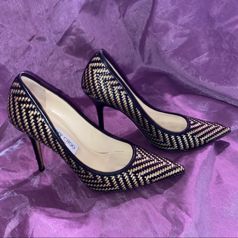 Jimmy Choo Abel Pumps Chevron design